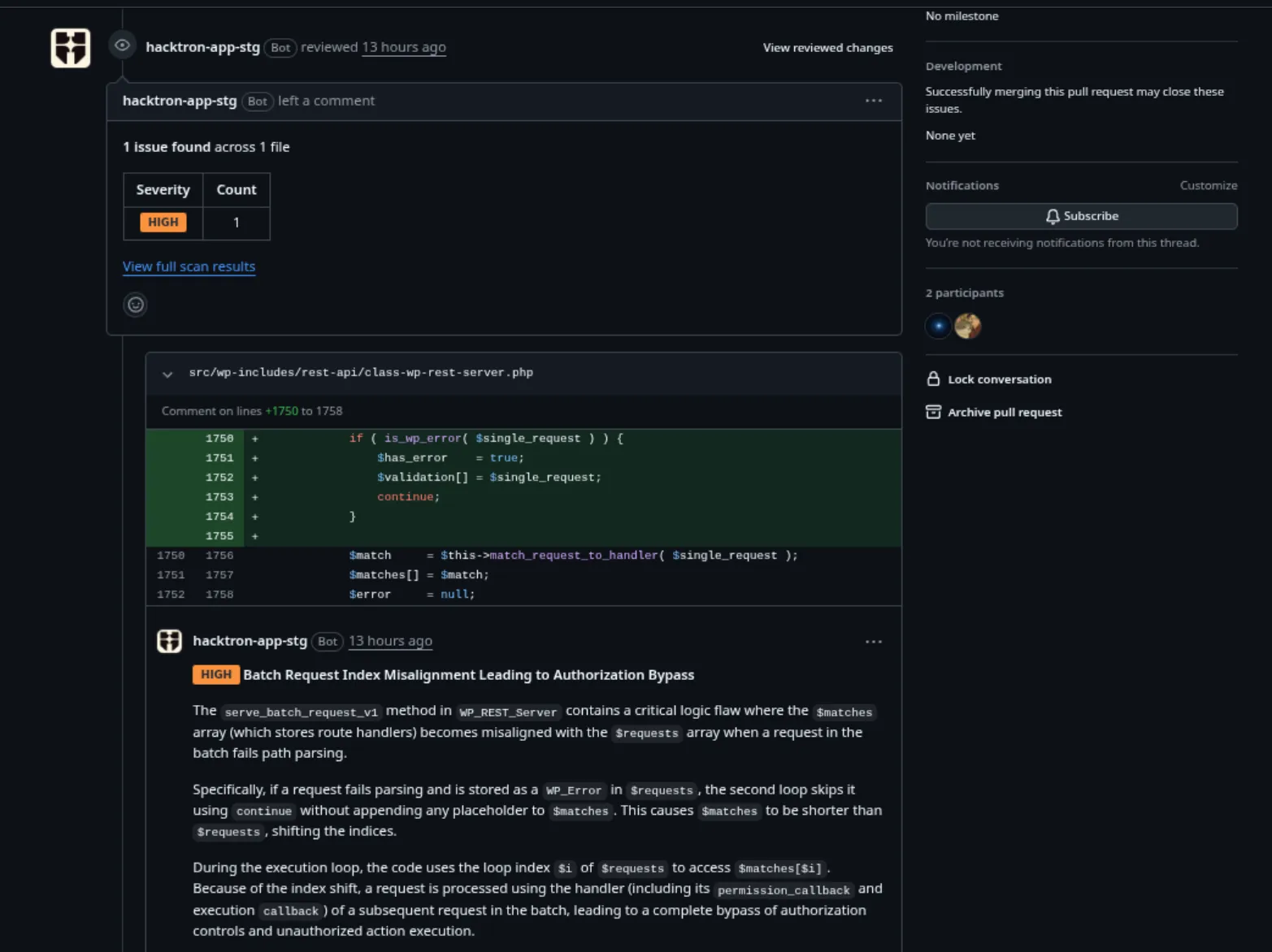 Hacktron Comment