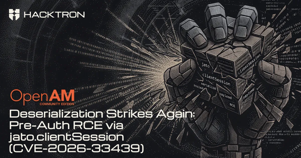 Pre-Auth RCE in OpenAM via jato.clientSession (CVE-2026-33439)